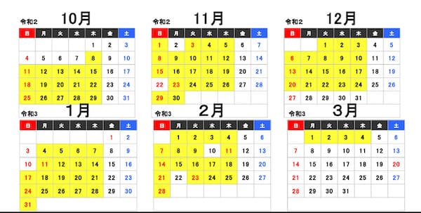 Go To 信州!宿泊割~信州は平日がお得~ 宿泊対象期間